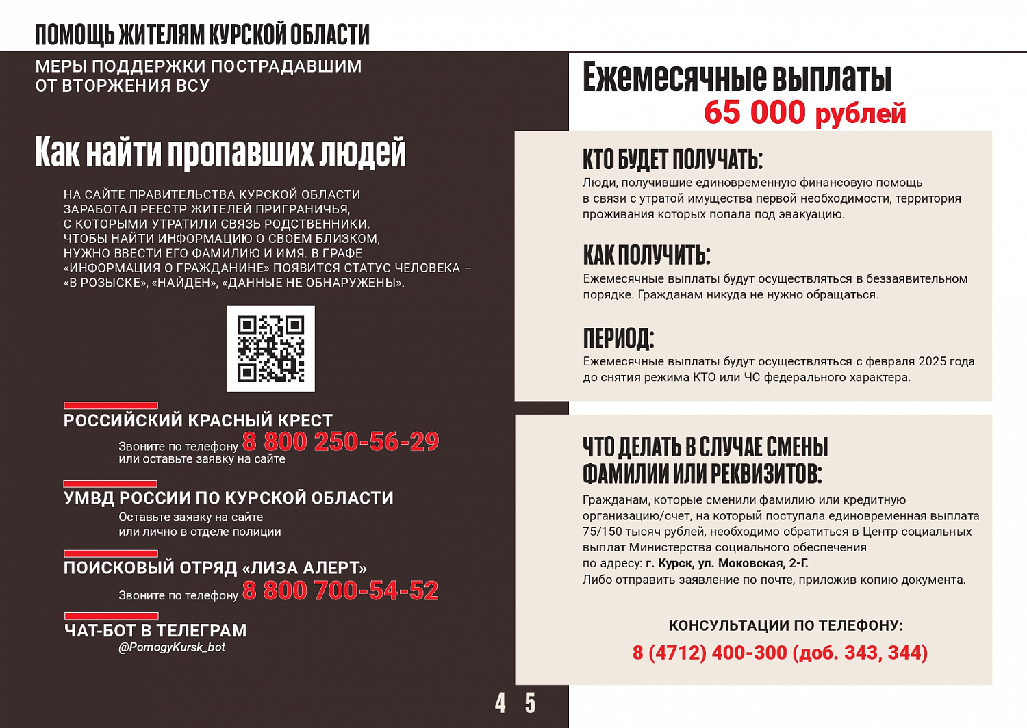 Помощь жителям Курской области. Меры поддержки пострадавшим от вторжения ВСУ